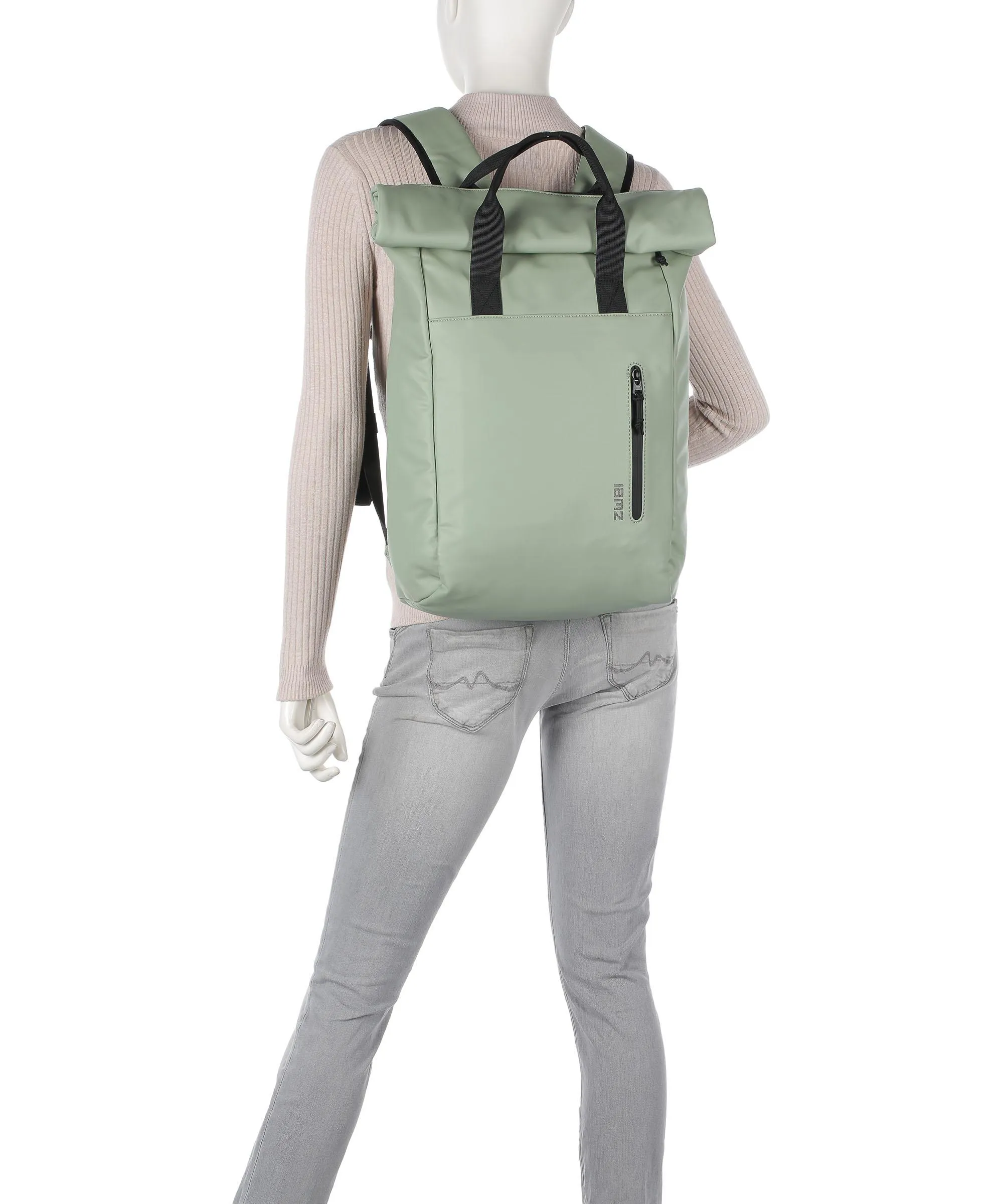  Zwei Cargo CAR260 Zaino roll-top 14″ poliuretano grigio-verde  