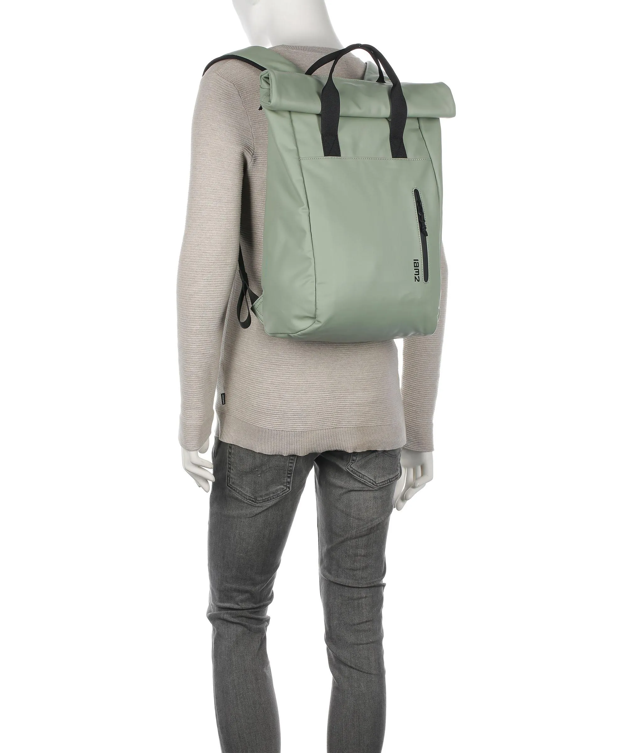  Zwei Cargo CAR260 Zaino roll-top 14″ poliuretano grigio-verde  